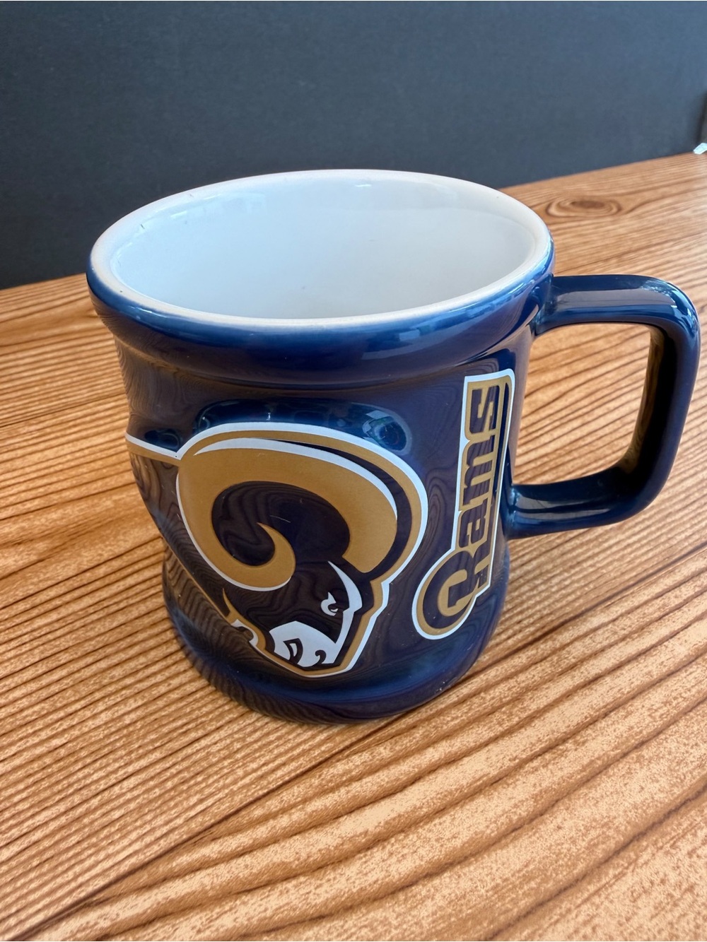 NFL Rams Ceramic Coffee Mug - Navy and Gold Team Logo